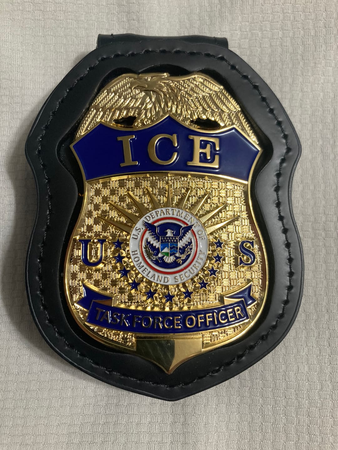 Customer photo review of US ICE TFO Task Force Officer Badge Gold