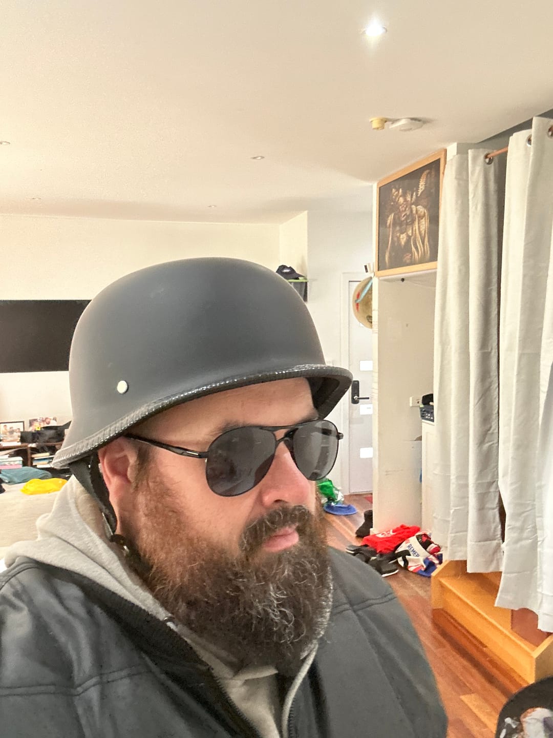 Customer photo review of Lightweight Mayan Germanator AS/NZ Helmet - Matte Black