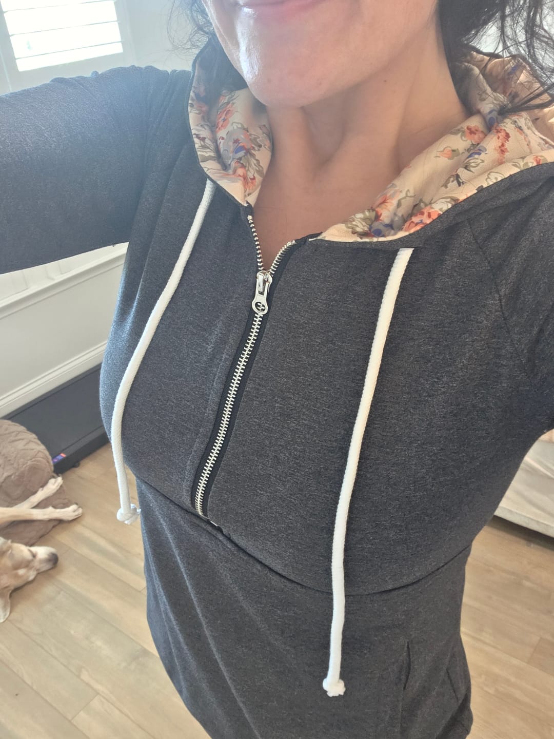 Customer photo review of Meadow Half Zip Women's Hoodie