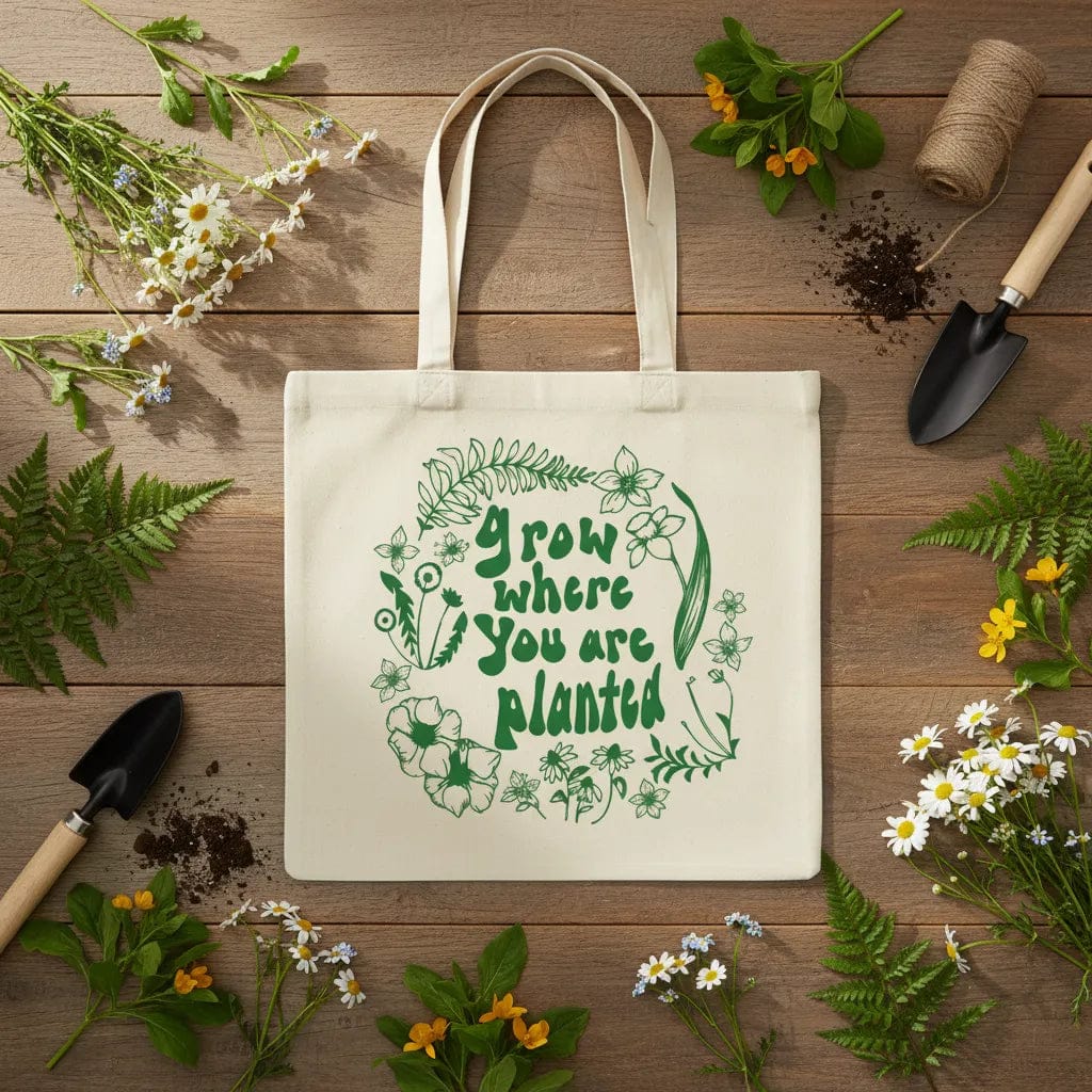 Customer photo review of Wrapzy Planted Canvas Tote Bag