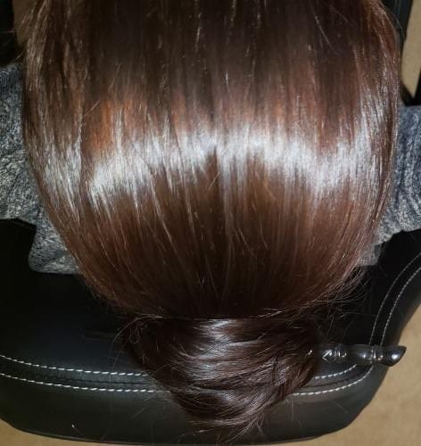 Customer photo review of Nutri Glow Organic Indigo Powder