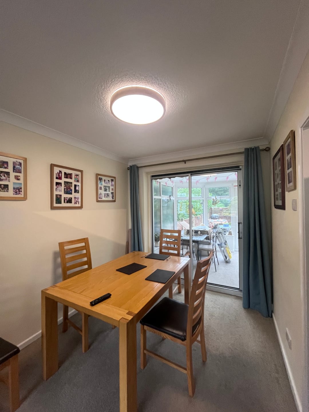 Customer photo review of Scandinavian Dimmable Wood LED Flush Mount Light