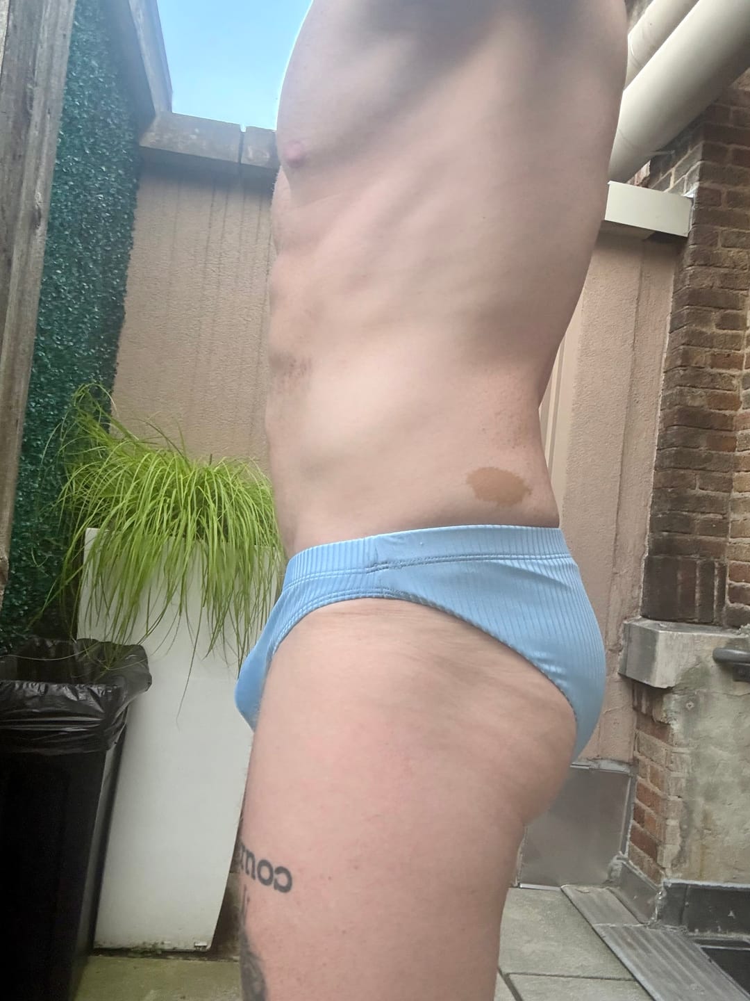 Customer photo review of Ribbed Cheeky Swim Brief