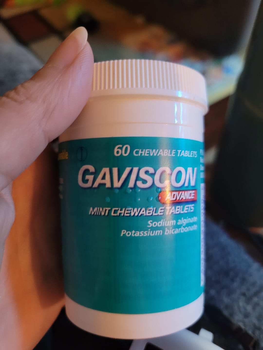 Customer photo review of Gaviscon Advance Mint Chewable Tablets 60 Tablets
