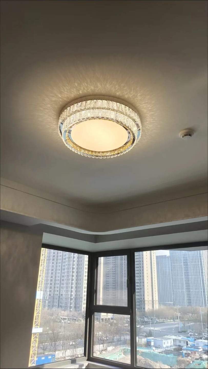 Customer photo review of Gold K9 Crystal Chandelier
