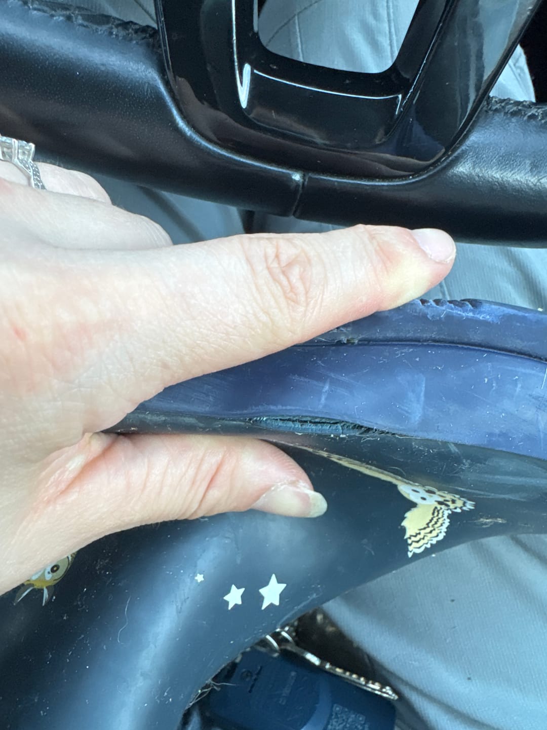 Customer photo review of Woodland Mid Wellingtons Owls