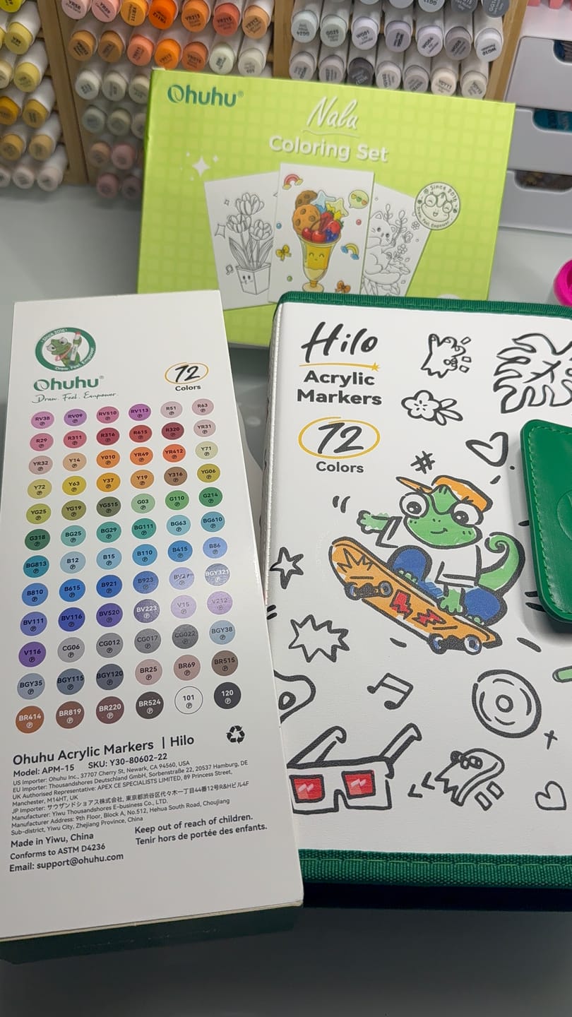 Customer photo review of Ohuhu Hilo Series Direct-ink Acrylic Paint Markers
