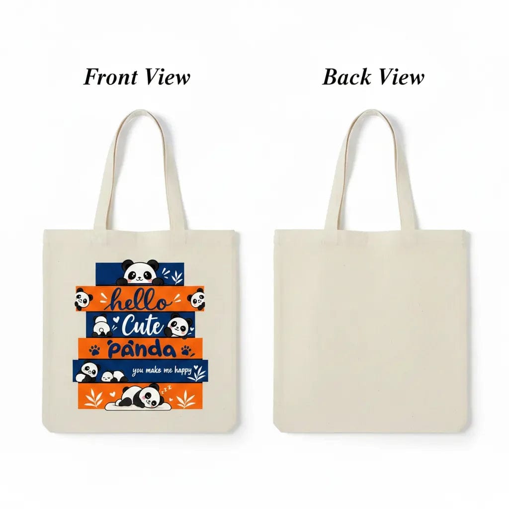 Customer photo review of Wrapzy Panda Canvas Tote Bag