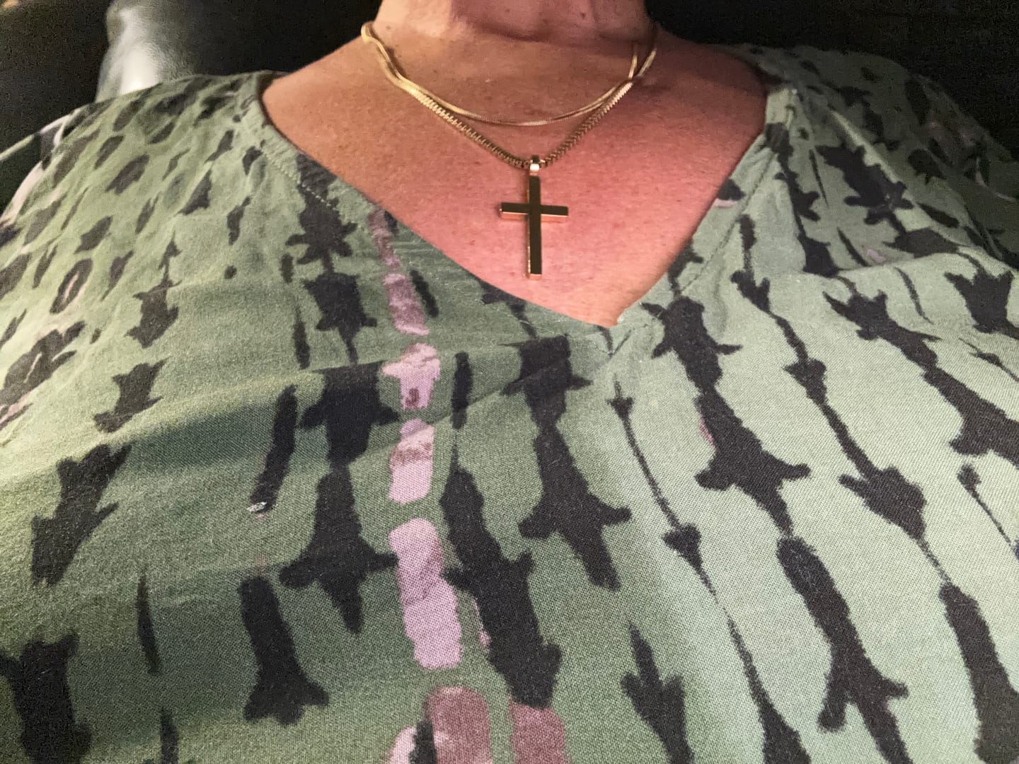 Customer photo review of Classic Cross Necklace Duo