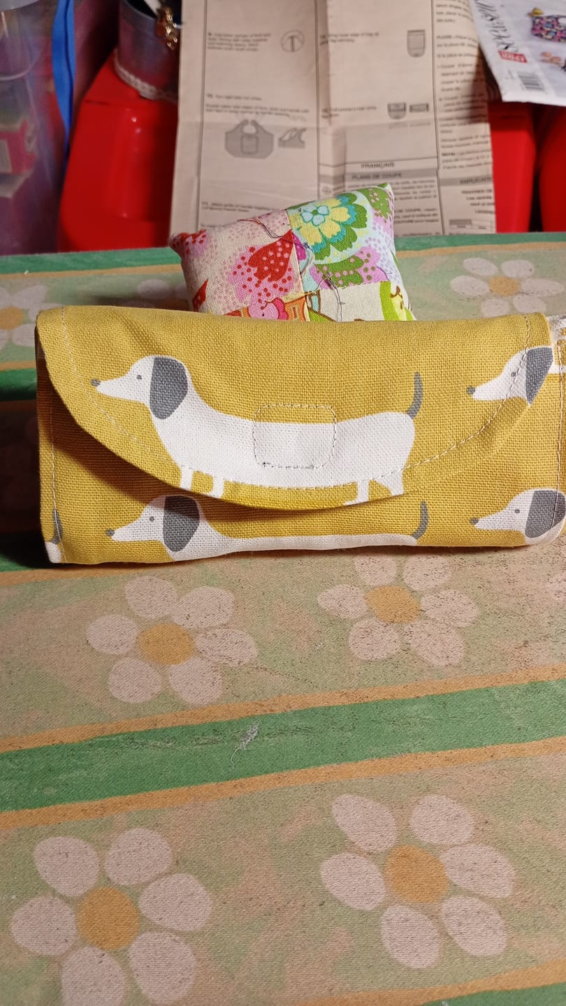 Customer photo review of Happy Hounds Cotton Canvas Fabric