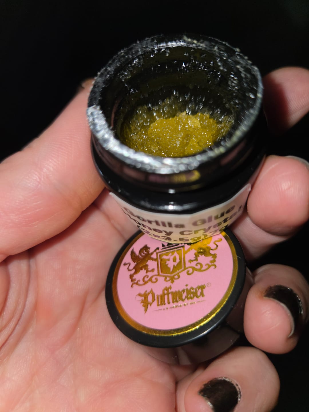 Customer photo review of Legendary Honey Crystal Gorilla Glue 3.5G (BOGO)