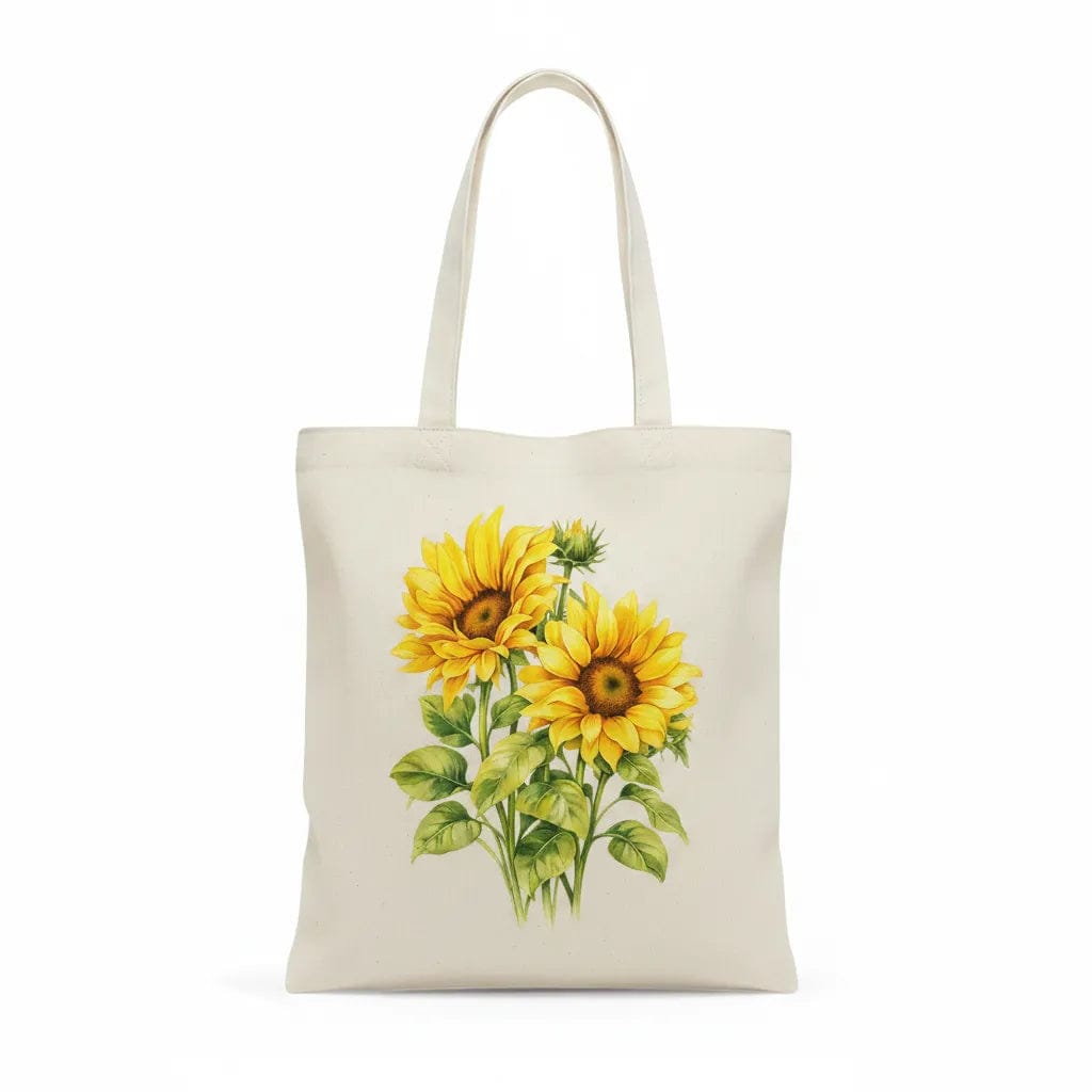 Customer photo review of Wrapzy Watercolor Sunflower Tote Bag