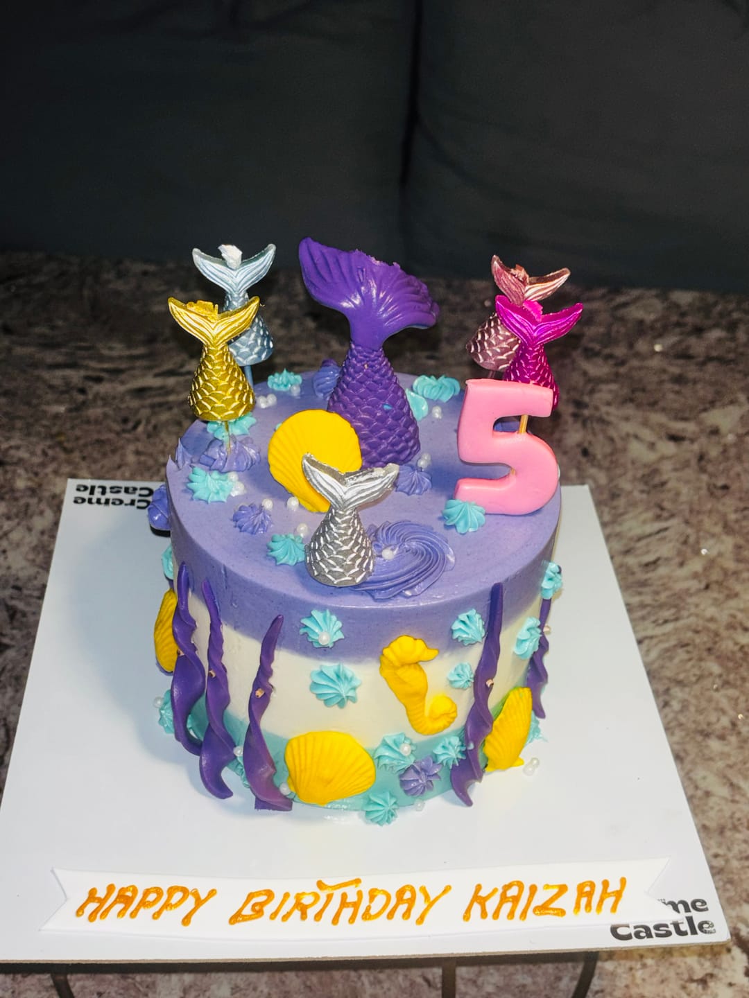 Customer photo review of Mermaid Ombre Cake