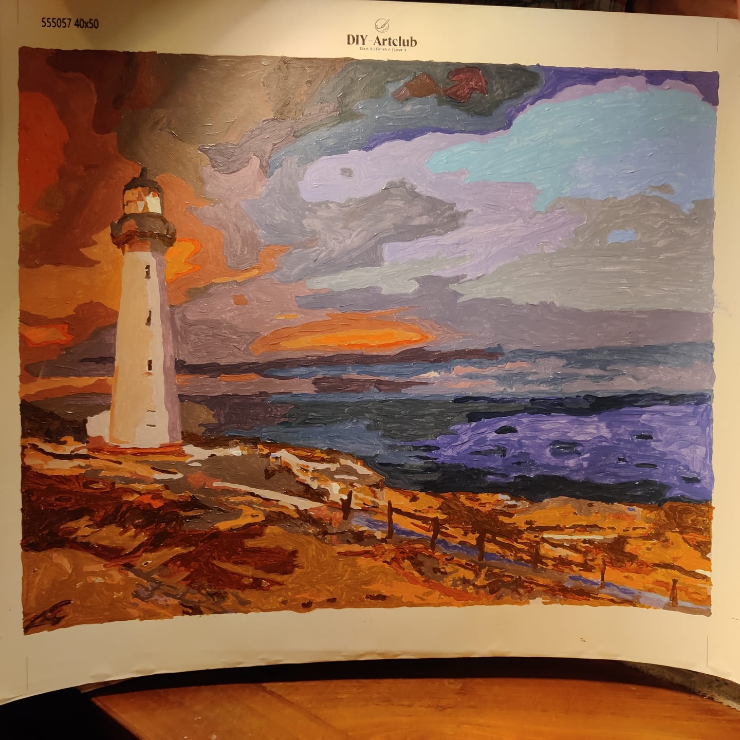 Customer photo review of Lighthouse Point | Paint by Numbers