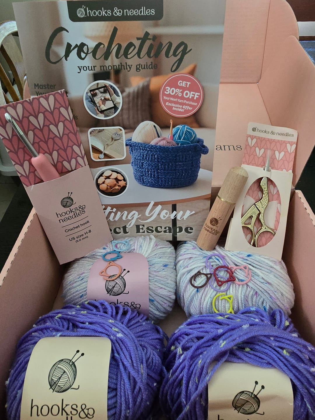 Customer photo review of Hooks & Needles Subscription Box