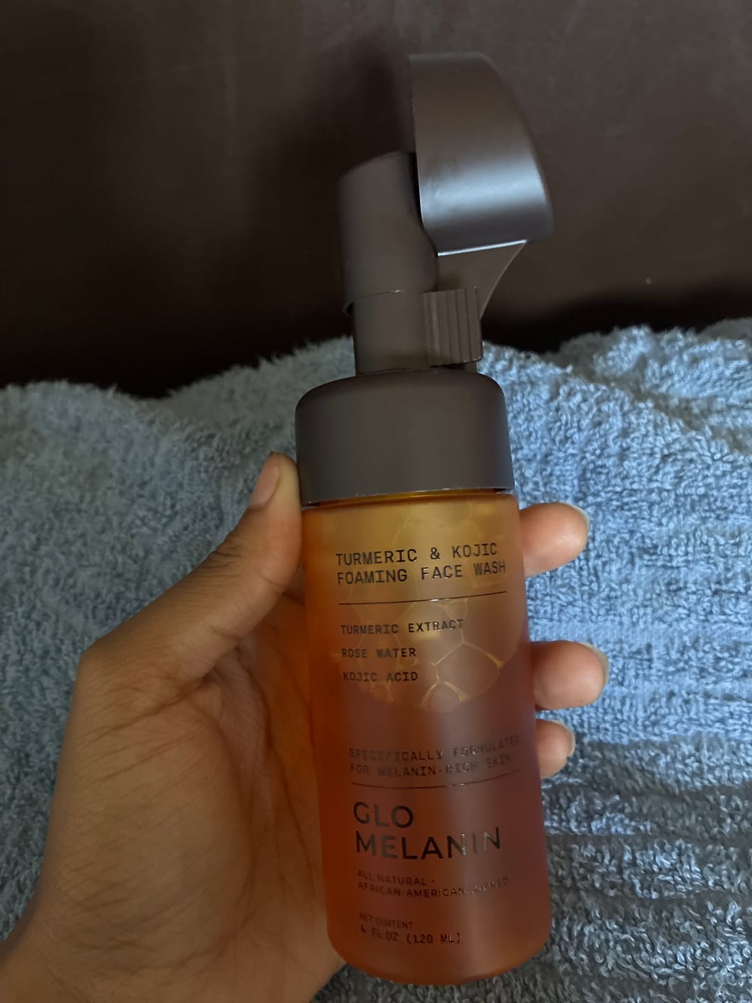 Customer photo review of Turmeric and Kojic Foaming Face Wash