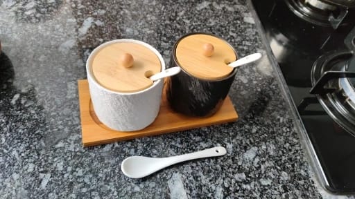 Customer photo review of Ceramic seasoning bottle jar box