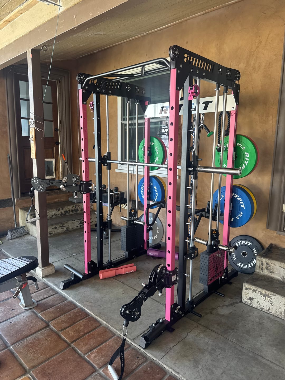 Customer photo review of RitFit Pink Olympic Bumper Weight Plates - 2-Inch