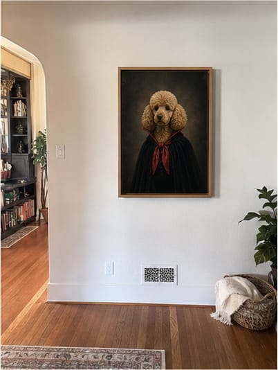 Customer photo review of Custom Gothic Vampire Pet Portrait Canvas Wall Art