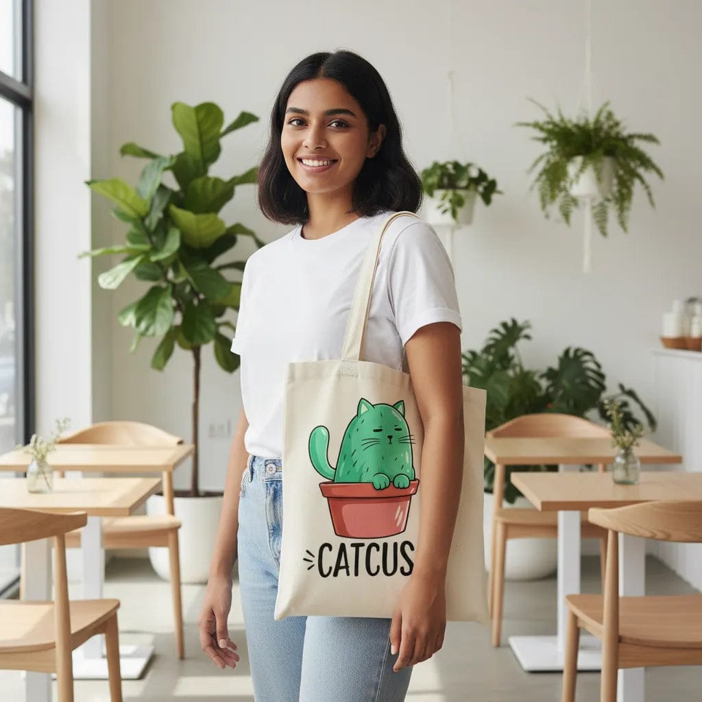 Customer photo review of Wrapzy Cactus Canvas Tote Bag