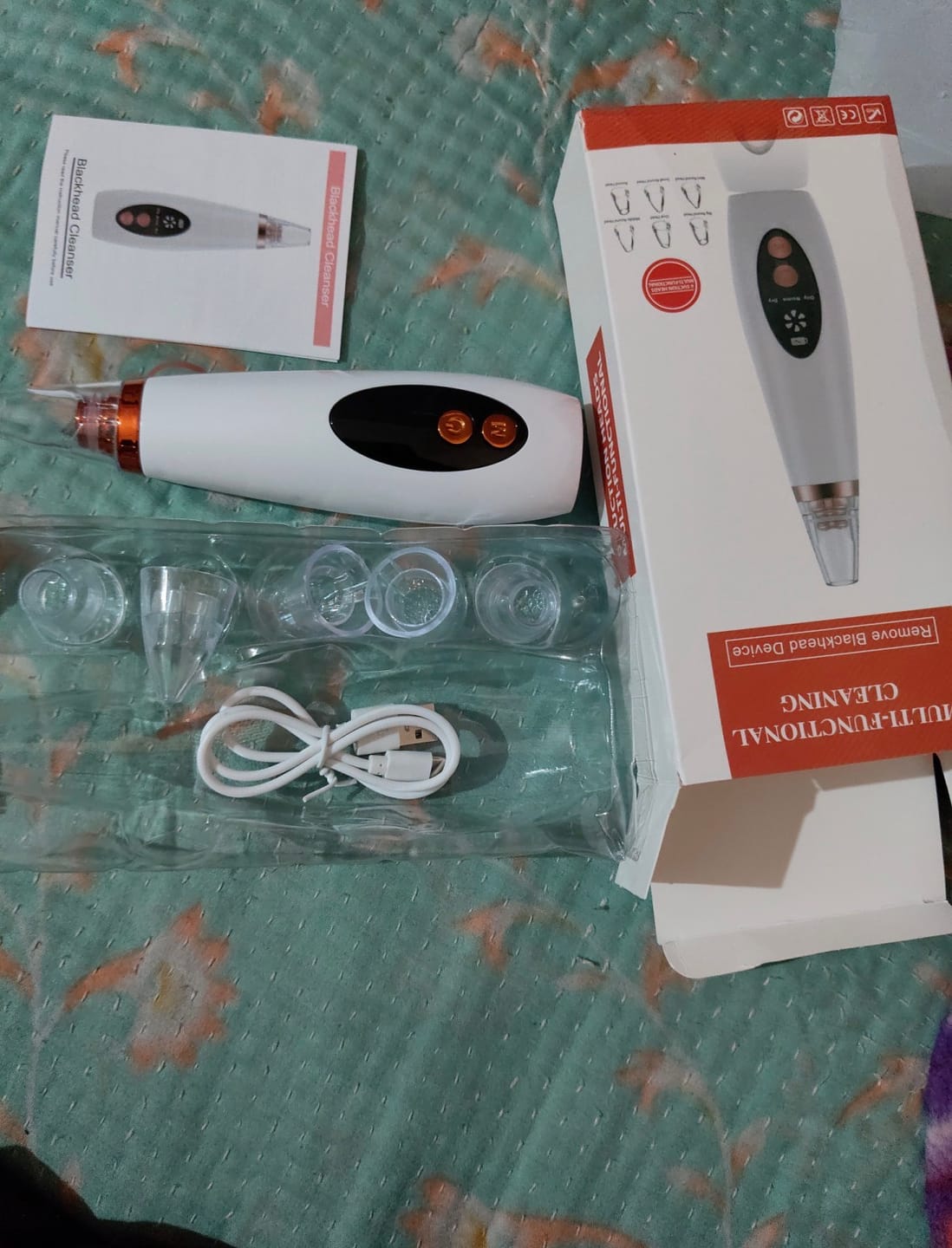 Customer photo review of 6-in-1 USB Rechargeable Blackhead Remover with 3 Suction Levels