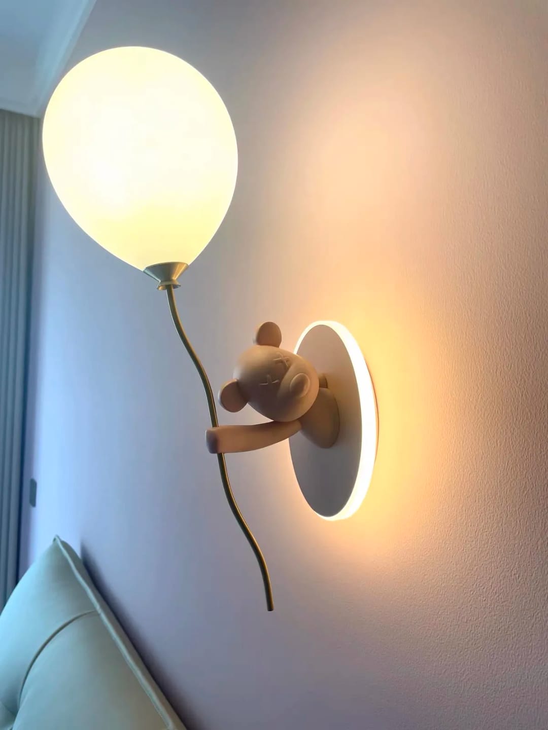 Customer photo review of Bear Balloon Wall Lamp