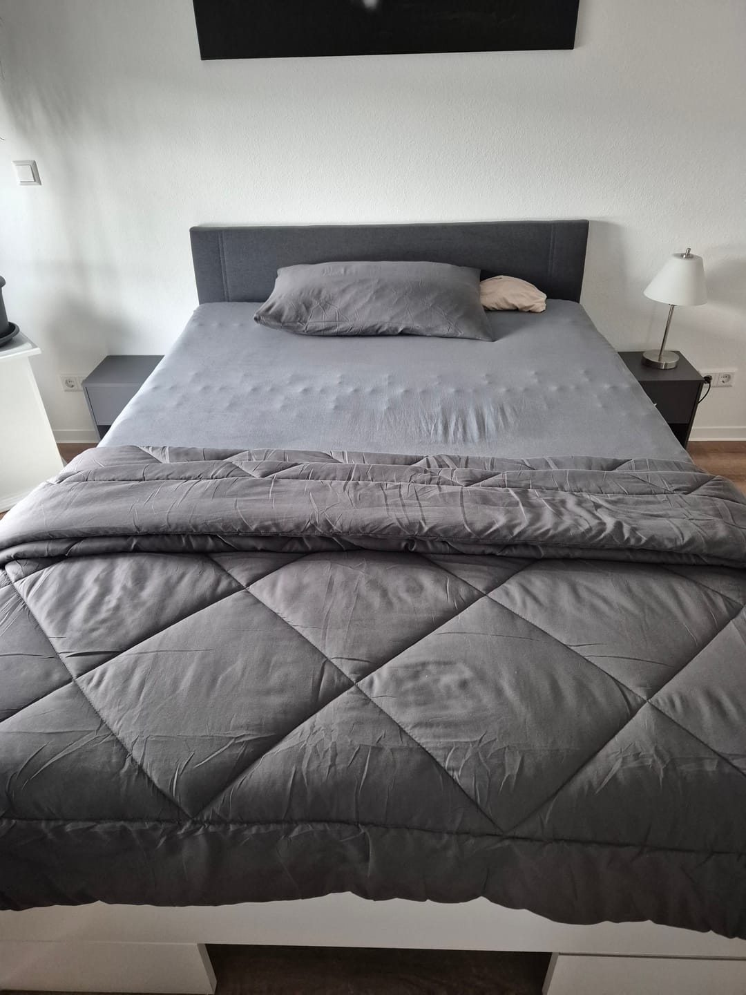 Customer photo review of Premium Spannbettlaken für Boxspringbetten, Wasserbetten & 20-40 cm hohe Matratzen