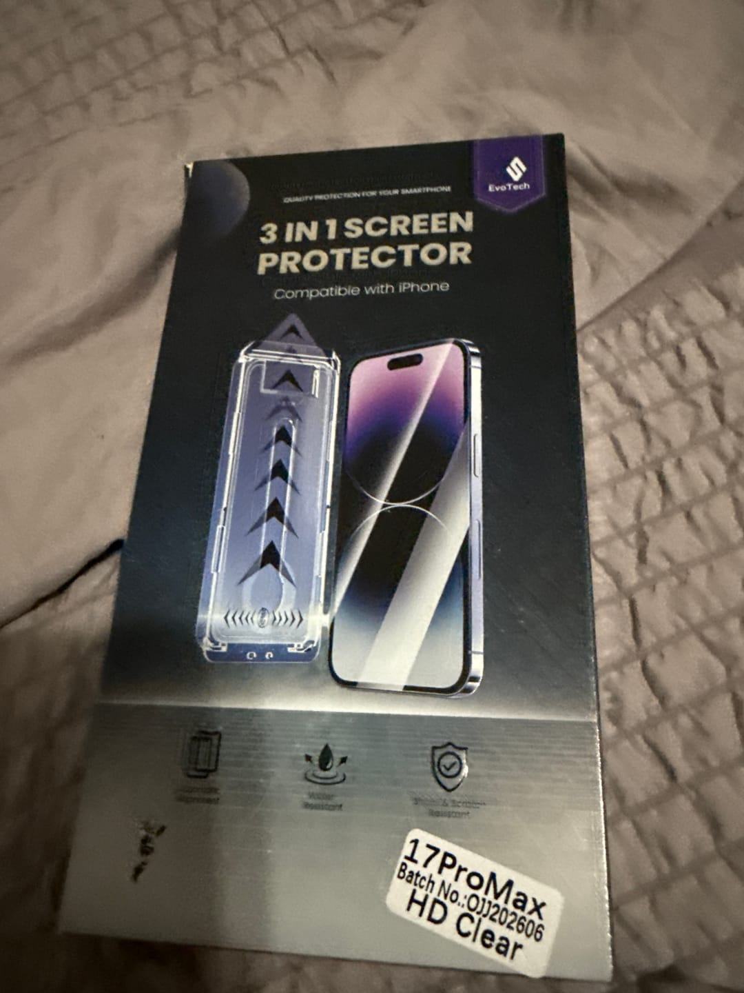 Customer photo review of Protector de pantalla 3 en 1 - iPhone