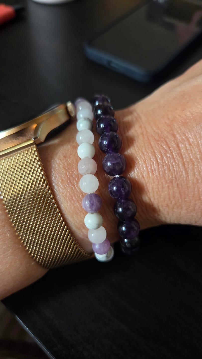 Customer photo review of Bracelet en améthyste 8mm