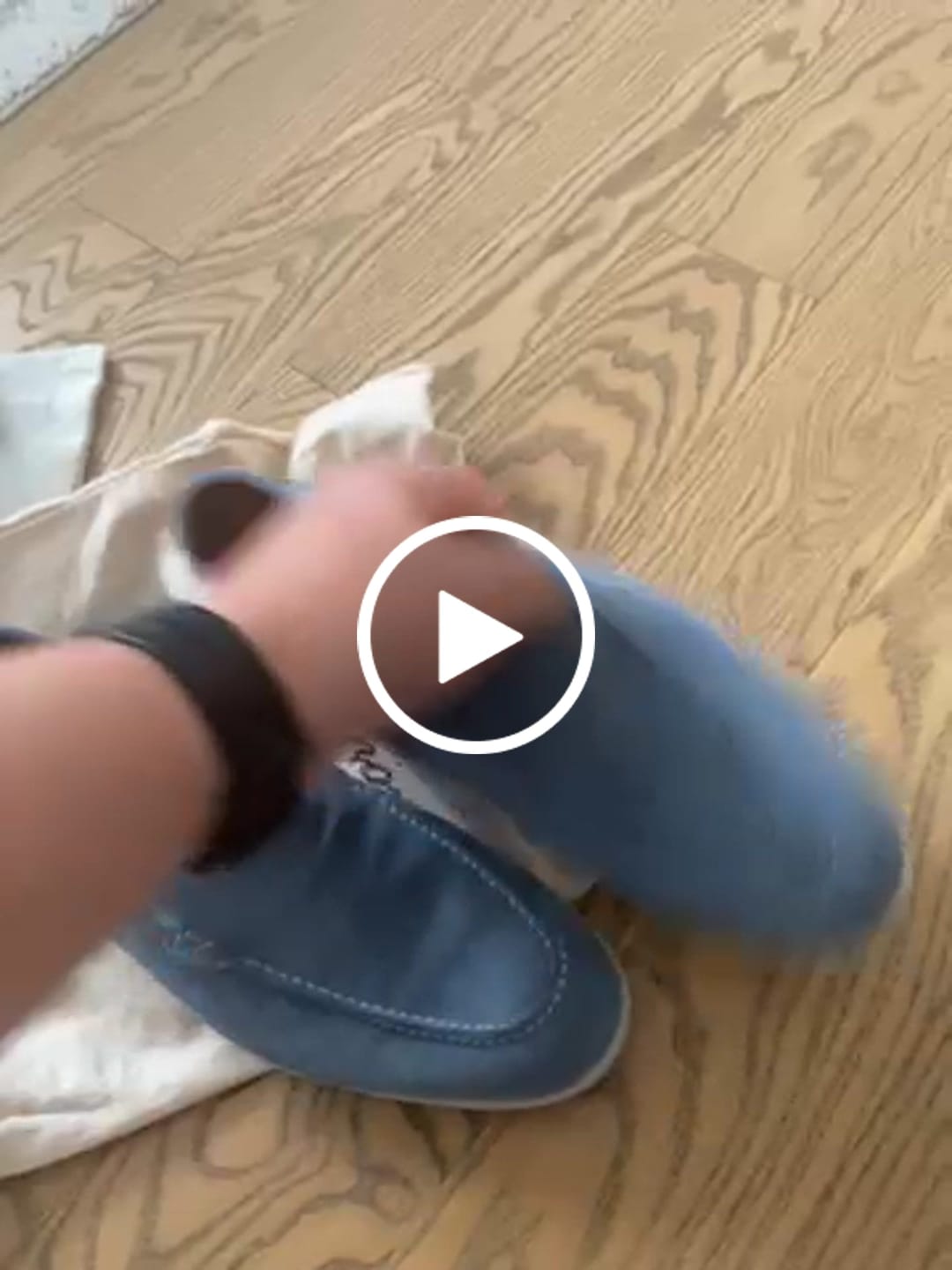 Customer video review of Loro Piana Suede Summer Walk Loafers Navy