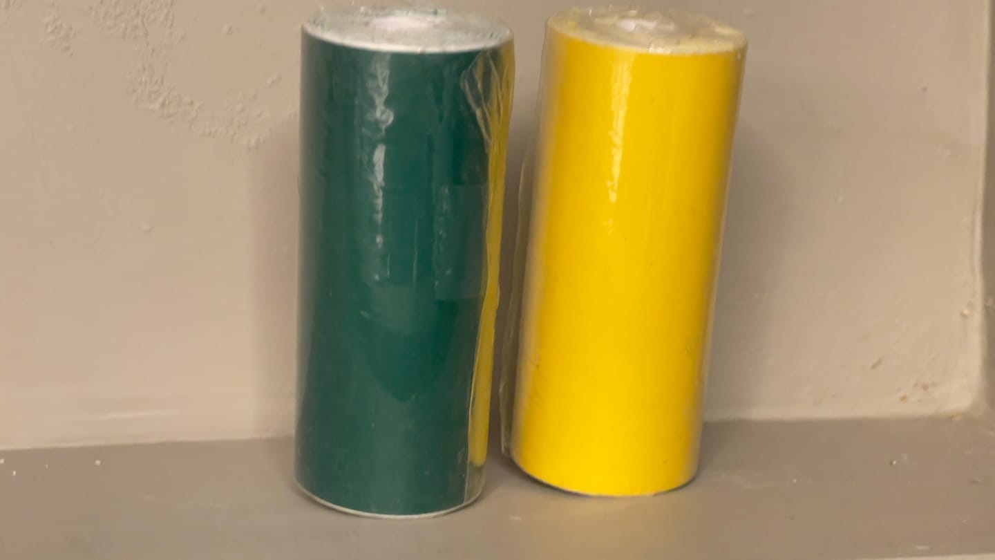 Customer photo review of Multicolor Vastu Color Tape Set – Vastu Remedy for 5 Elements Balance | Ideal for Toilet & Entrance Corrections | 3-4 Inch Wide | 10 Feet | 2 Rolls