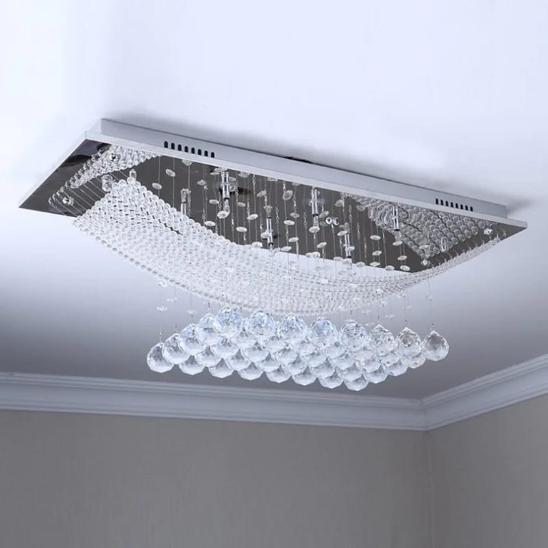 Customer photo review of K9 Crystal Rectangular Chandelier