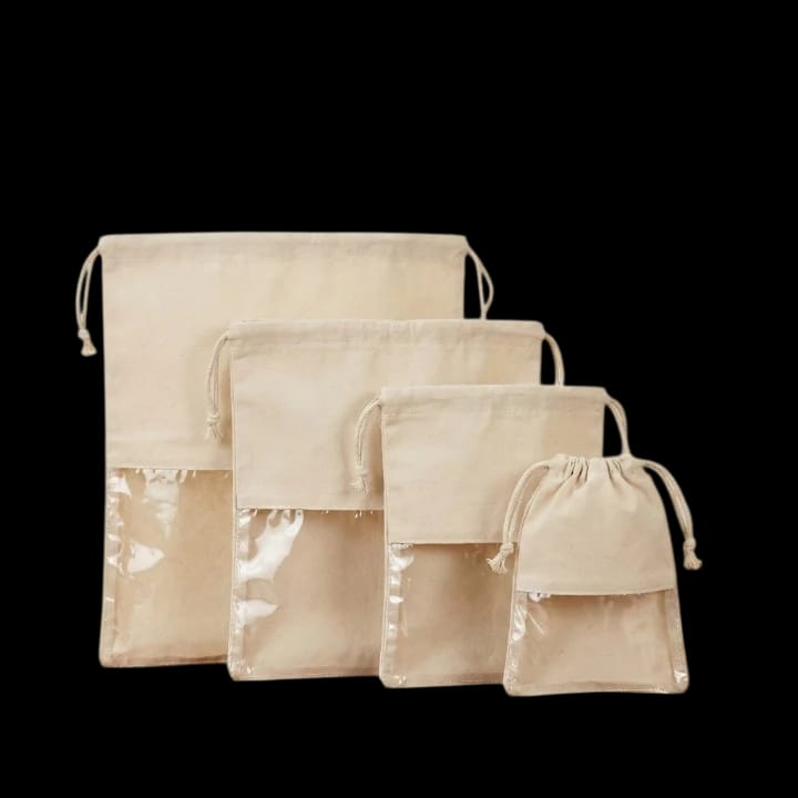 Customer photo review of Wrapzy Cotton Organizer Bags with Clear Window