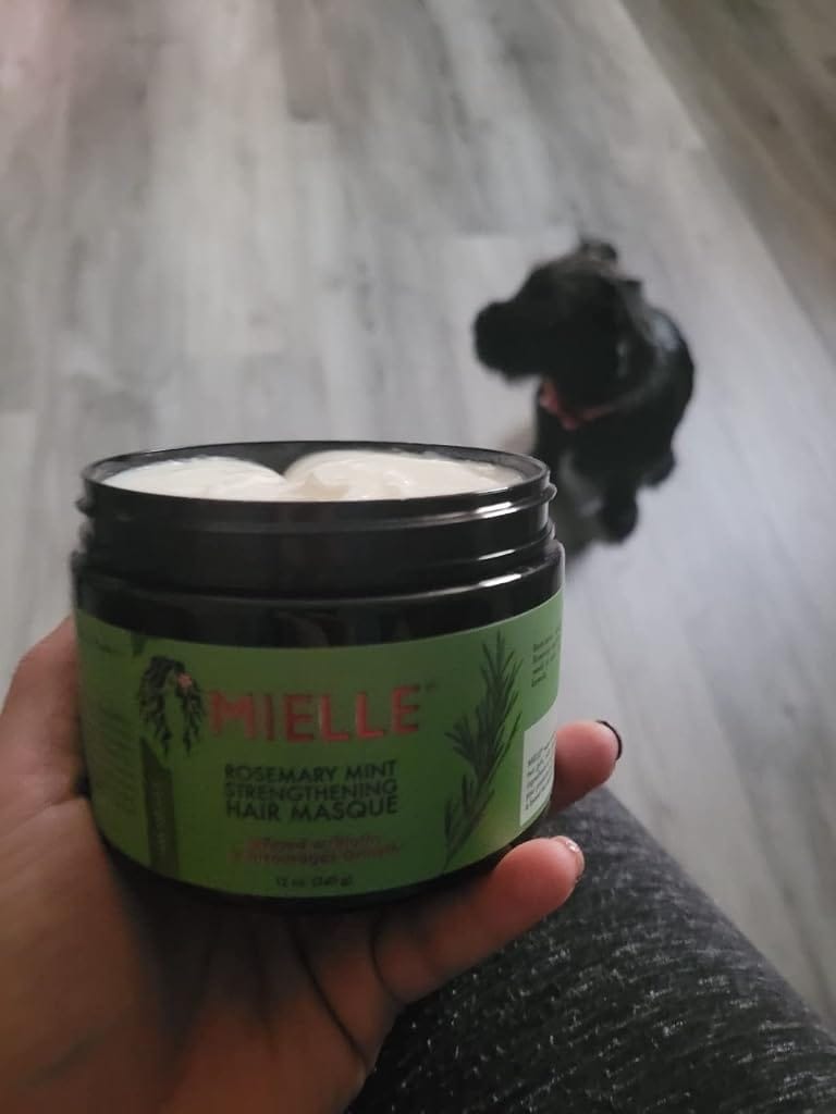 Customer photo review of Mielle, Strengthening Hair Masque, Rosemary Mint, 12 oz (340 g)