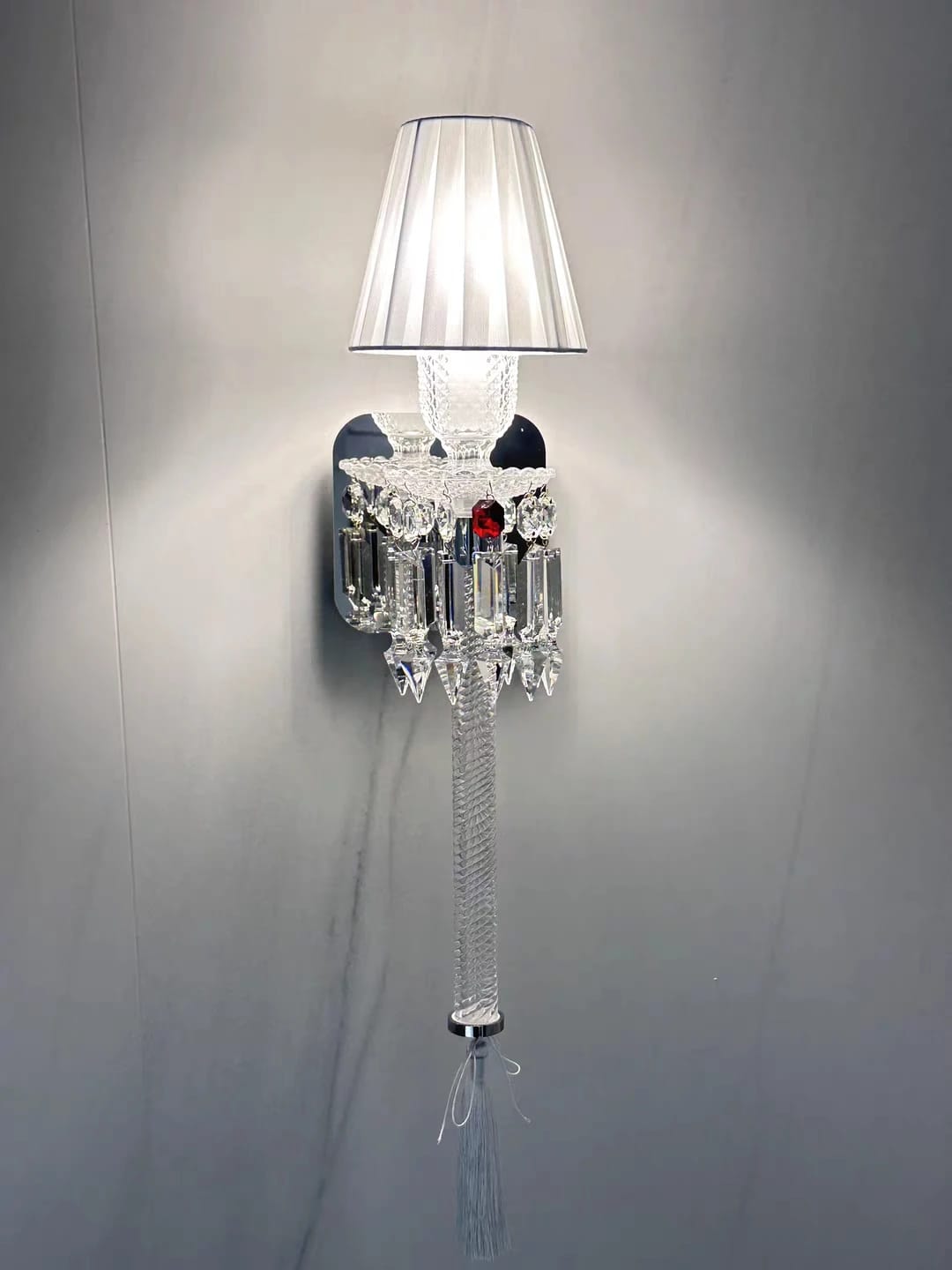 Customer photo review of Crystal Headboard Wall Lamp