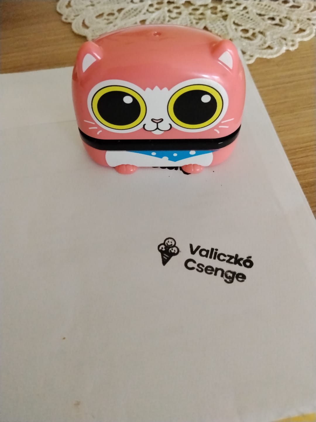 Customer photo review of Stampie - Egyedi Ruhajelölő Pecsét