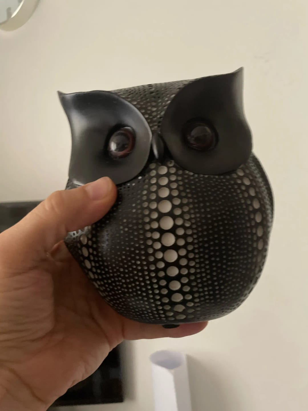 Customer photo review of Owl Resin Statue Pair