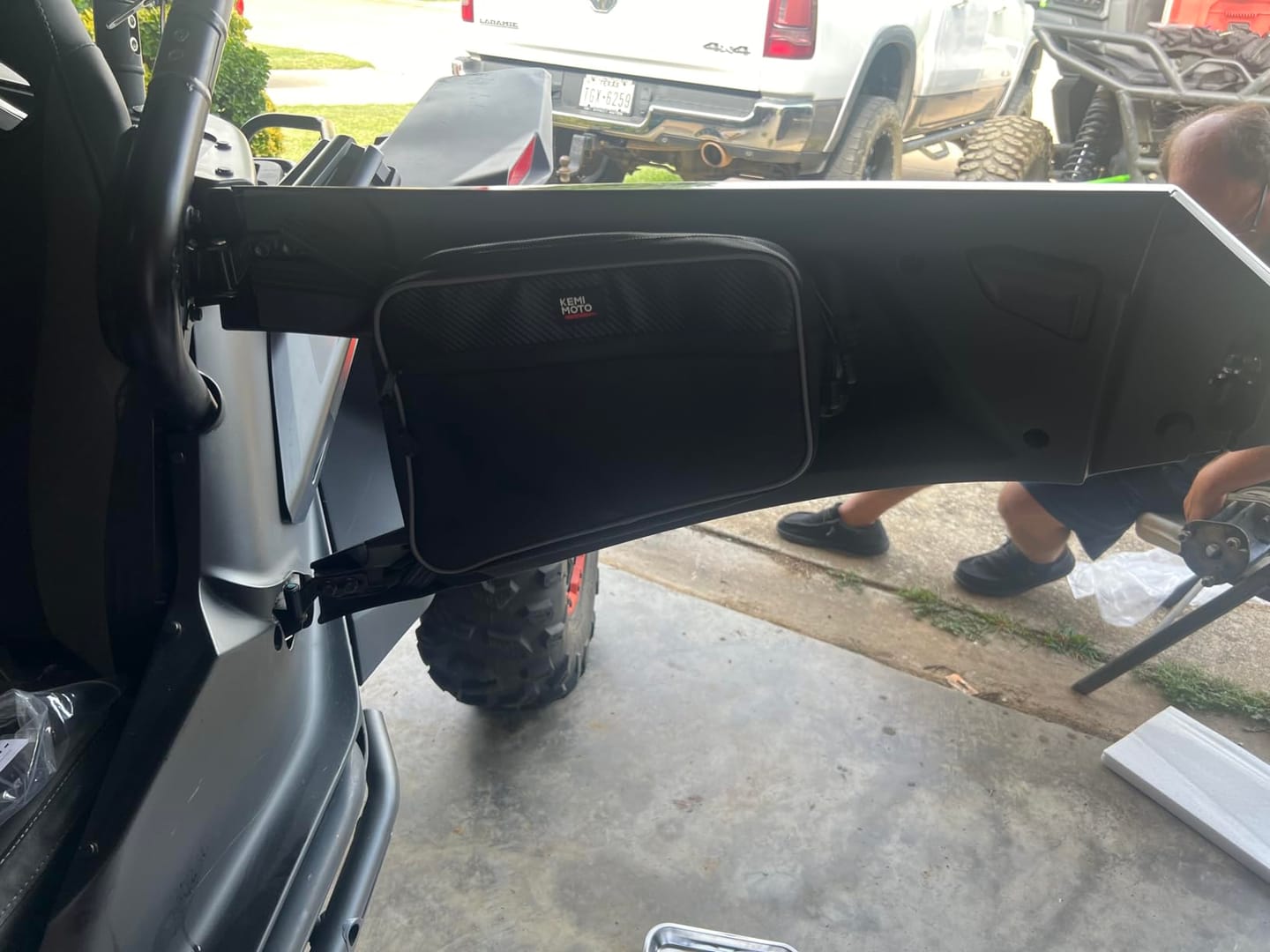 Customer photo review of Storage Door Bags for CFMOTO ZForce 950