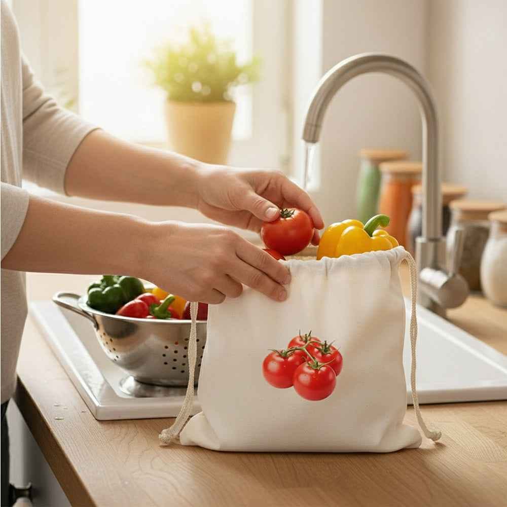 Customer photo review of Wrapzy Cotton Mesh Vegetable Bags