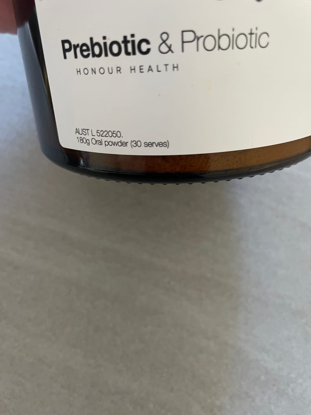 Customer photo review of Prebiotic & Probiotic Powder - 30 Serves