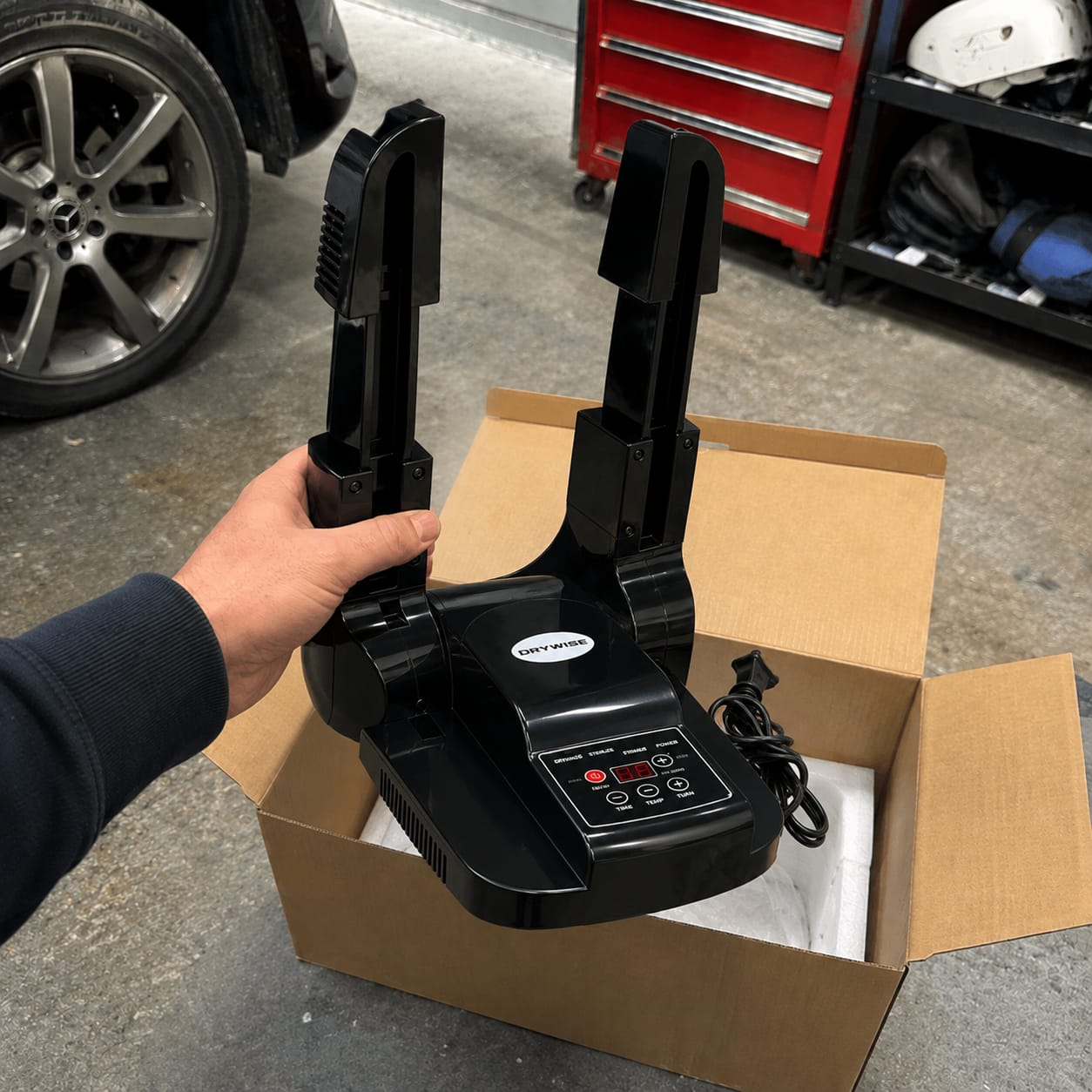 Customer photo review of Helmora - Helmet Care Machine
