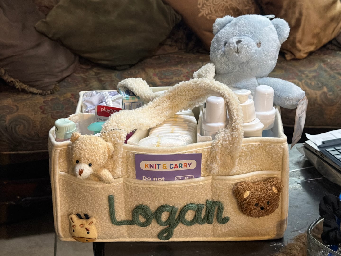 Customer photo review of K&C - Personalized Baby Storage Basket