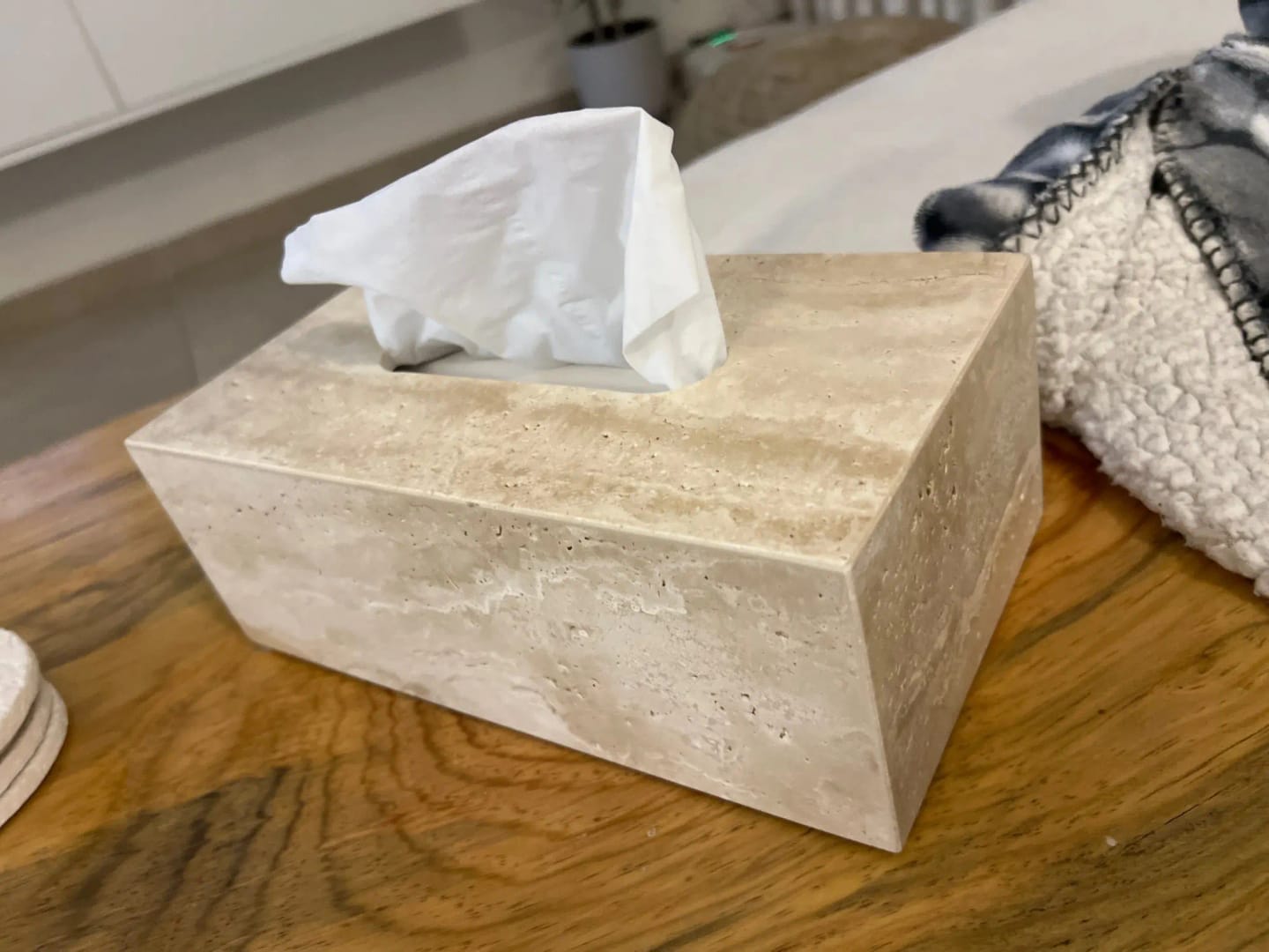 Customer photo review of Natural Marble Tissue Box Decorative