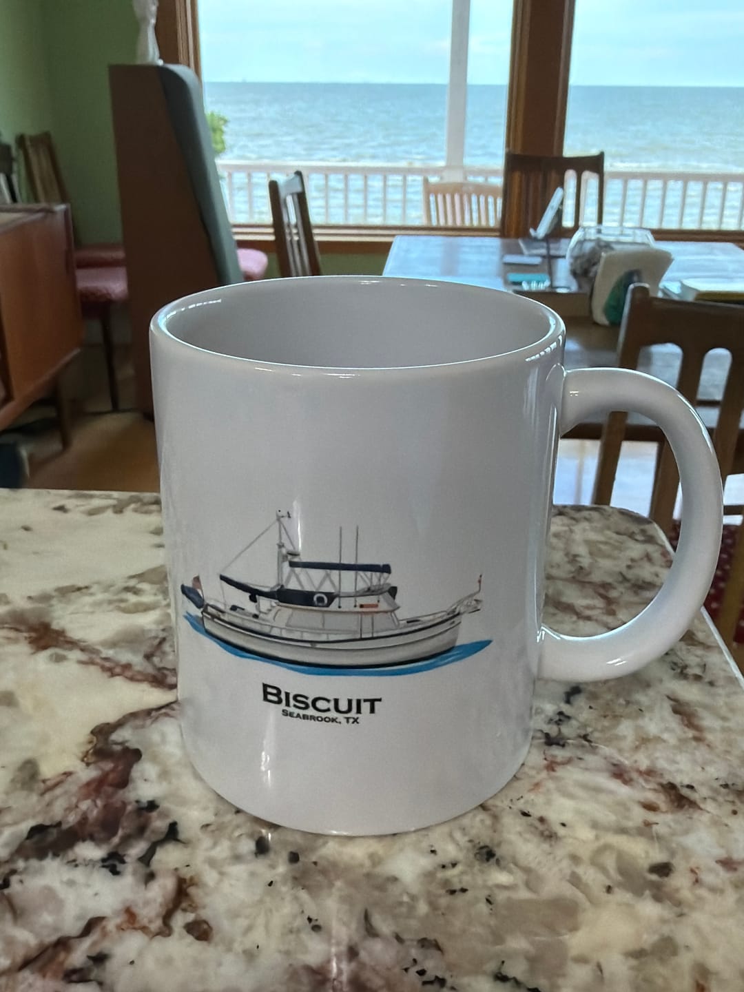 Customer photo review of Custom Boat Mugs