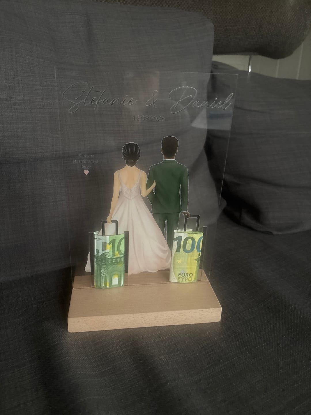 Customer photo review of Hochzeitsgeschenk Acrylplatte