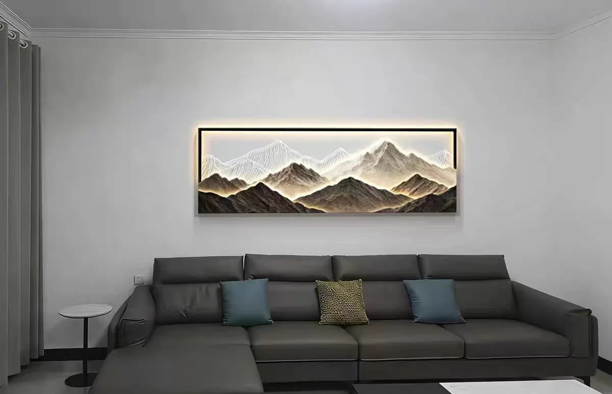 Customer photo review of Mountain Backdrop Wall Light