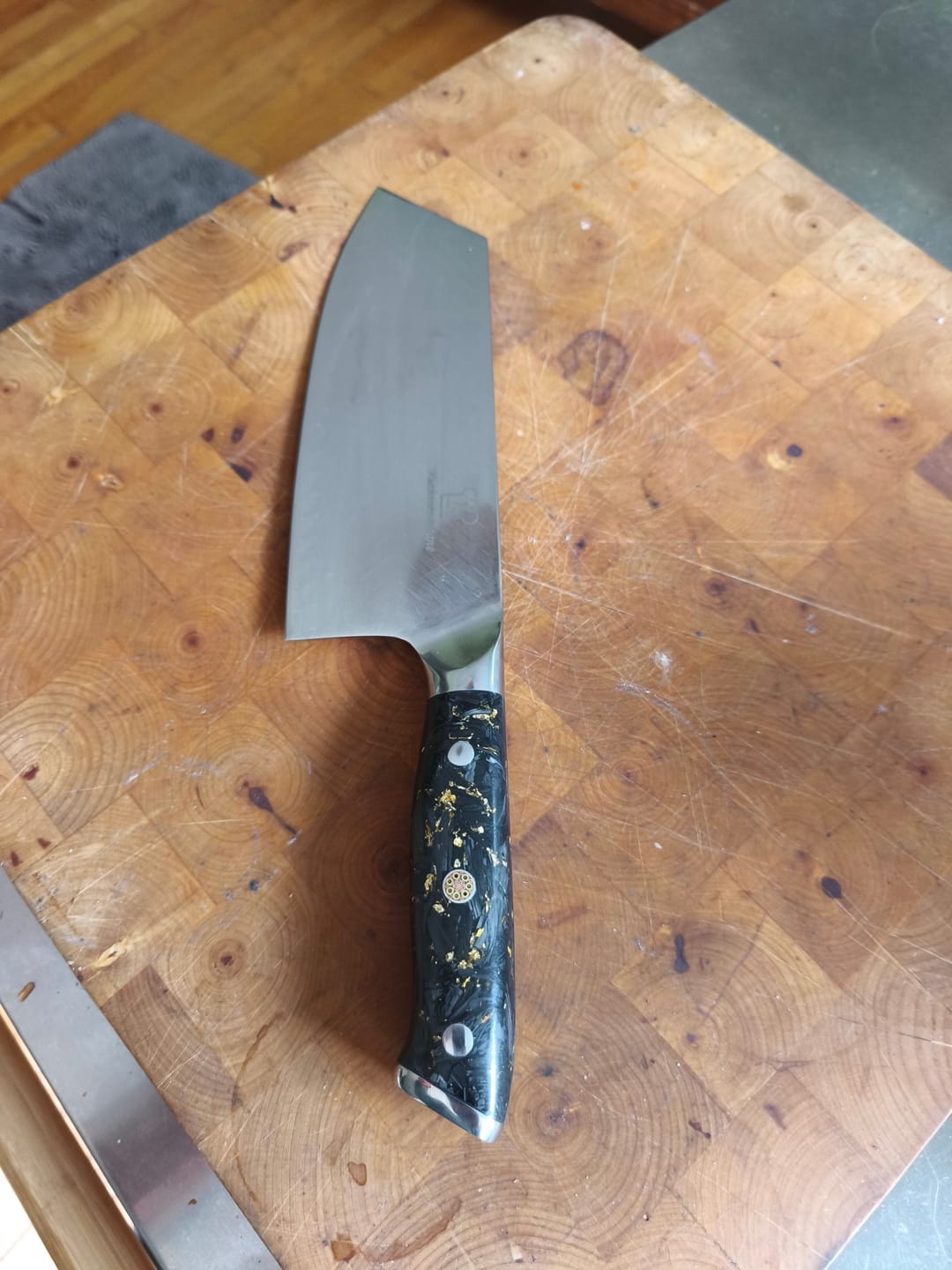 Customer photo review of Kiiro Nakiri Damastmesser