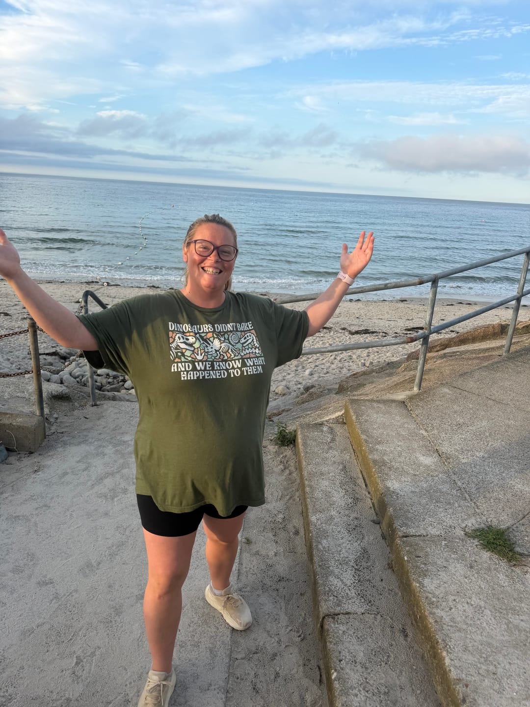 Customer photo review of Dinosaurs Didnt Bake T-Shirt