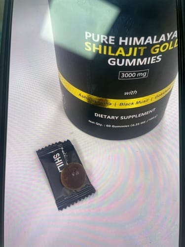 Customer photo review of Pure Himalayan Shilajit Gummies 3000mg with KSM-66 Ashwagandha — 60 Gummies
