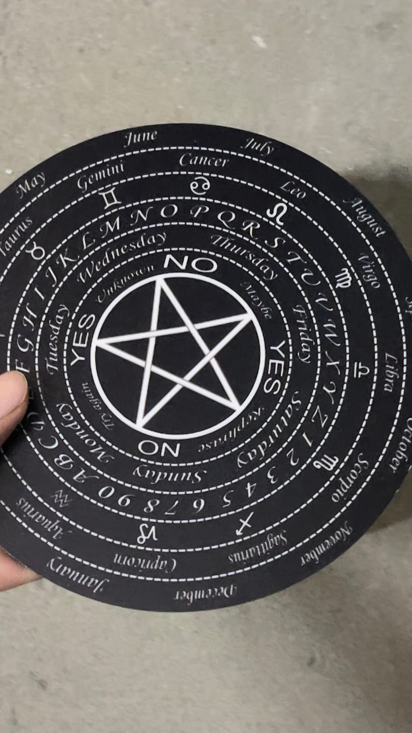 Customer photo review of Vastu Star Dowsing Board – Vastu Remedy for YES/NO Divination & Energy Clearing | Ideal for Pendulum Practice | 6 & 9 inches